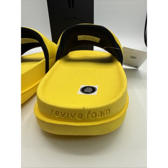 Nike Kobe Off Court Slides-Lightning Yellow-Black Mamba‎ Logo-Mens Size 10-NIB - Picture 5 of 7